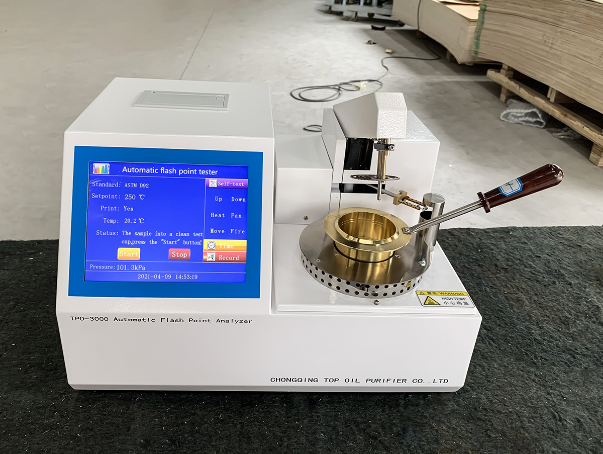 Analyseur de point d'éclair entièrement automatique ASTM D92 TPO-3000 (Open-Cup)